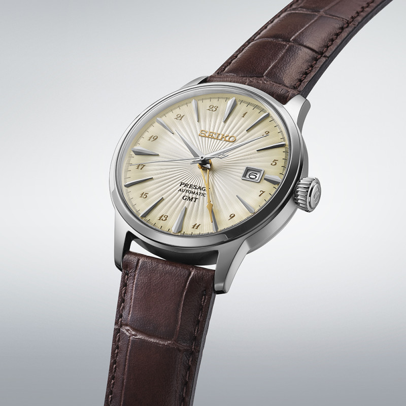 Lorus SSK041J1 Montre PRESAGE Automatique Cocktail GMT 4R34 Crème