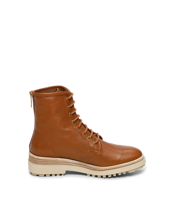 lottusse Bottes de cheville brune en peau de chèvre