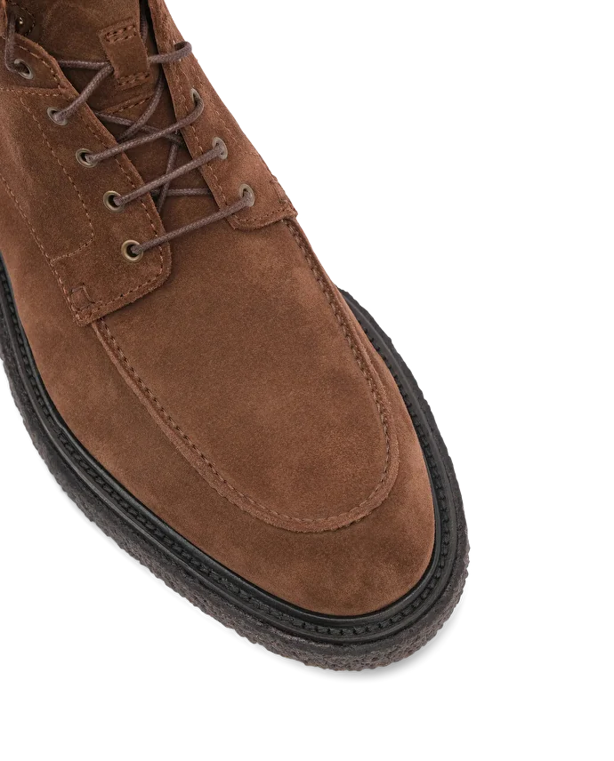 Lottusse Bottes En Daim De Vachette Avec Fermeture éclair Marron