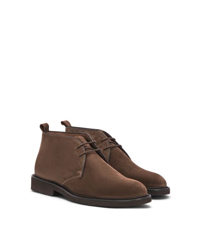 Lottusse Bottines à Lacets Baltimore En Cuir De Veau Brun