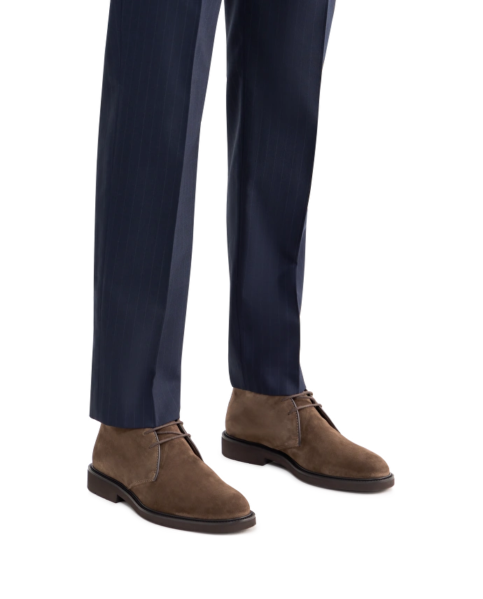 lottusse Bottines à lacets Baltimore en cuir de Veau Brun