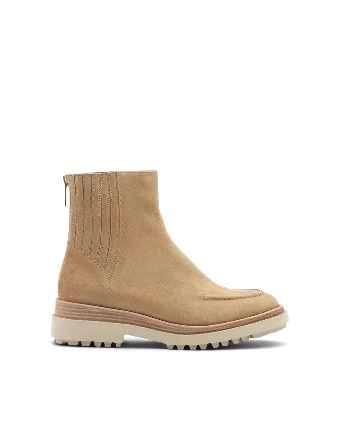 lottusse Bottines Ashley en cuir de vache blanc cassé