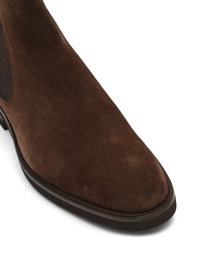 Lottusse Bottines Élastiques Holborn En Cuir De Veau Mocha