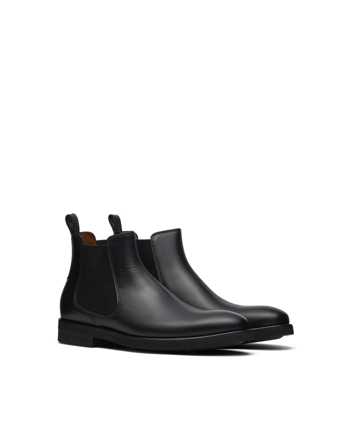 Lottusse Bottines Élastiques Holborn En Cuir De Veau Noir