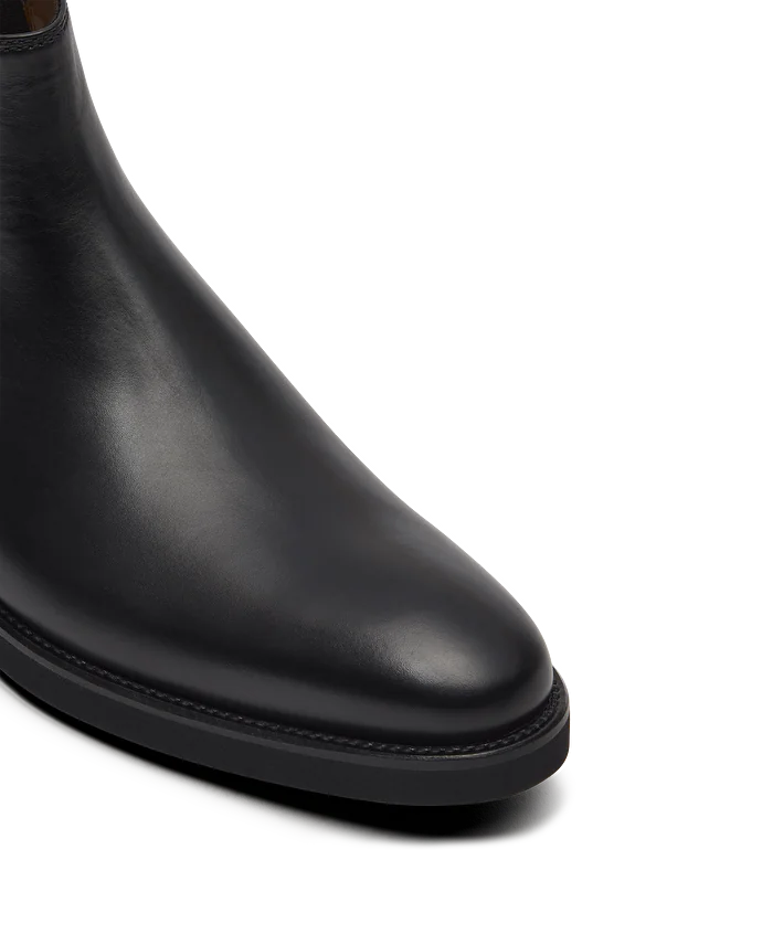 Lottusse Bottines Élastiques Holborn En Cuir De Veau Noir