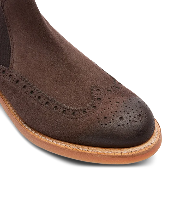 Lottusse Bottines En Veau Velours Et Cuir Cervo Mocha