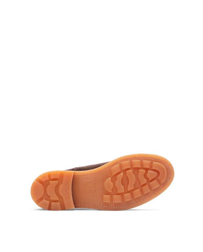 Lottusse Bottines En Veau Velours Et Cuir Cervo Mocha