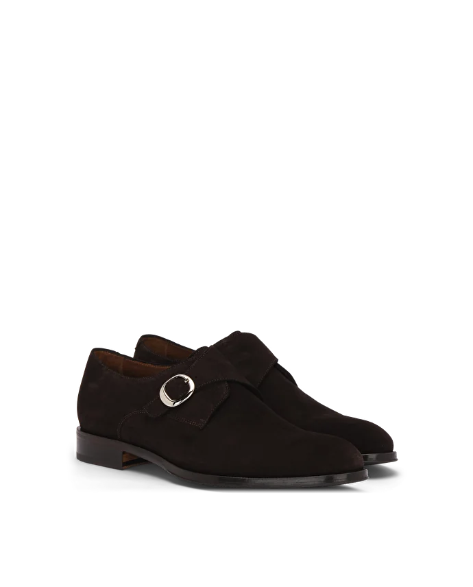 Lottusse Chaussures à Bucle Lenox En Cuir De Veau Mocha