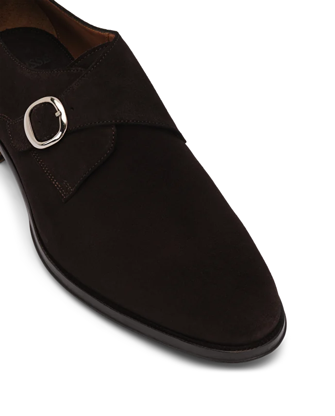 Lottusse Chaussures à Bucle Lenox En Cuir De Veau Mocha