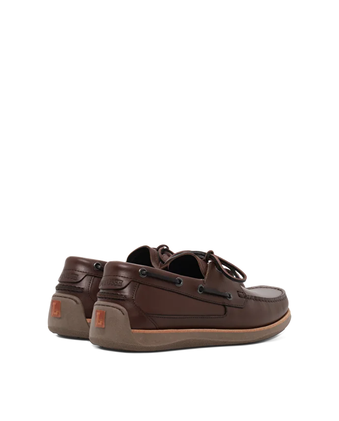 lottusse Chaussures Bateau Sailor Cuir De Veau Moka