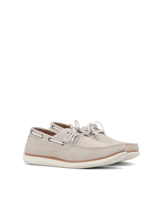 Lottusse Chaussures Bateau Sailor Cuir De Veau Taupe