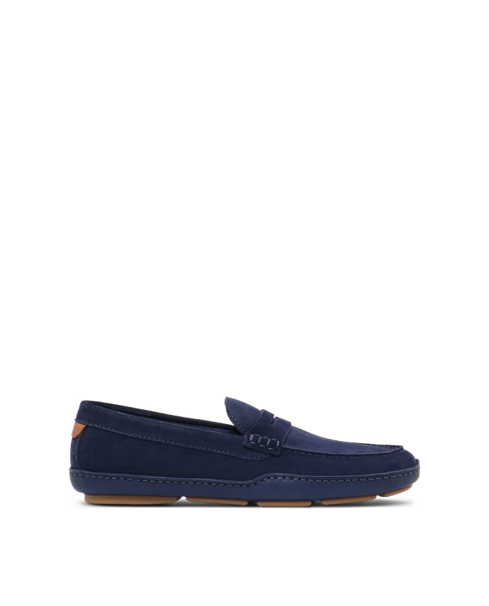 lottusse Chaussures bateau Sporting Cuir de Veau Bleu marine
