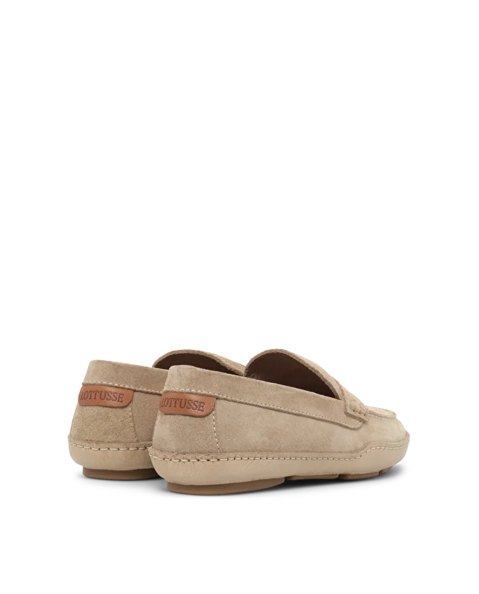 Lottusse Chaussures Bateau Sporting Cuir De Veau Taupe