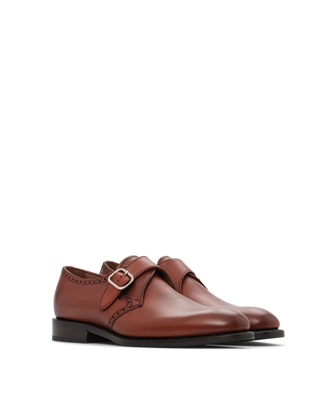 Lottusse Chaussures Boucle Preston Cuir De Veau Couleur Cuir