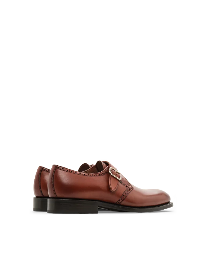 Lottusse Chaussures Boucle Preston Cuir De Veau Couleur Cuir