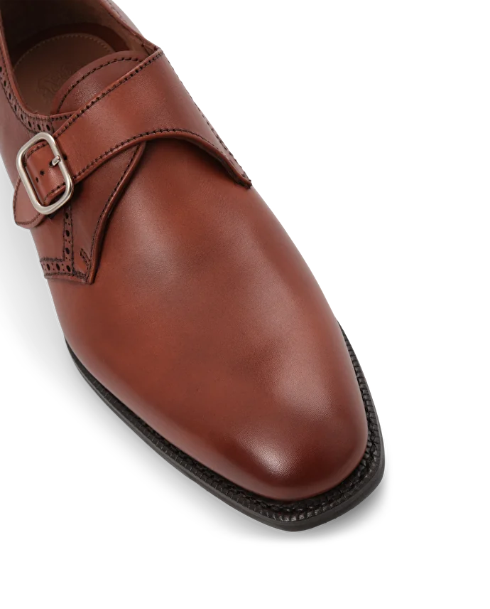 Lottusse Chaussures Boucle Preston Cuir De Veau Couleur Cuir