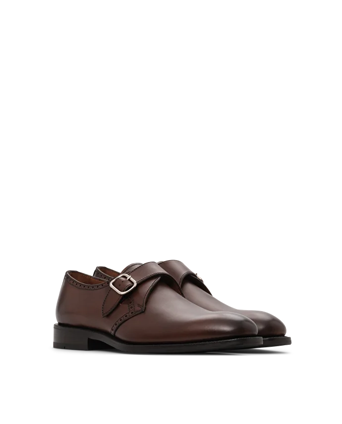 Lottusse Chaussures Boucle Preston Cuir De Veau Marron