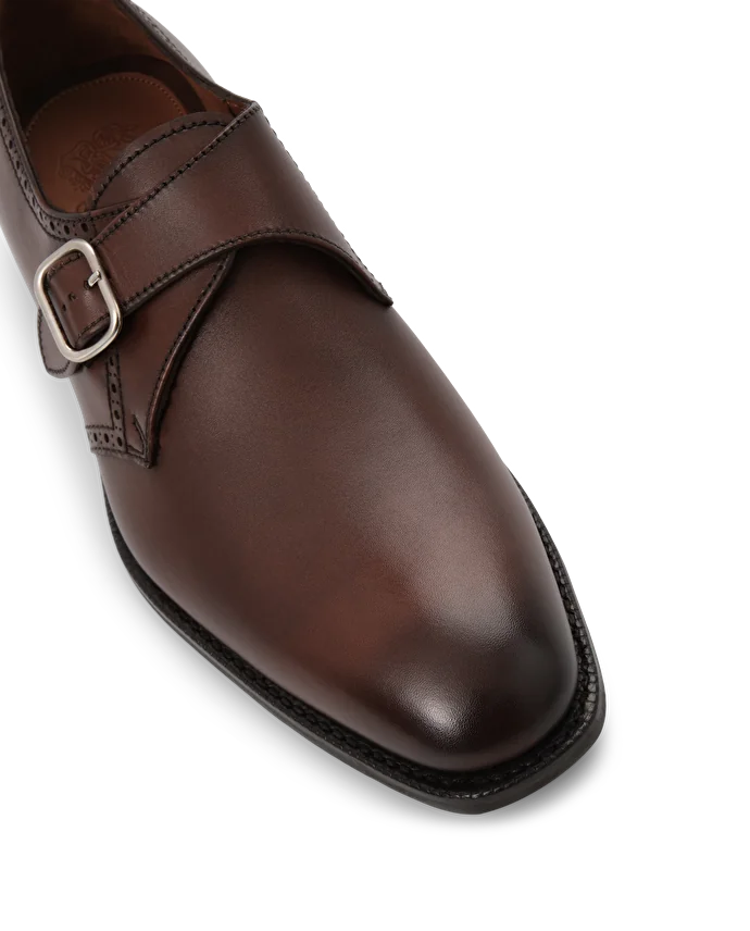 Lottusse Chaussures Boucle Preston Cuir De Veau Marron