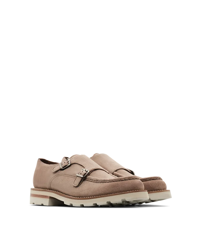 Lottusse Chaussures Double Boucle Murphy Cuir De Cerf Taupe