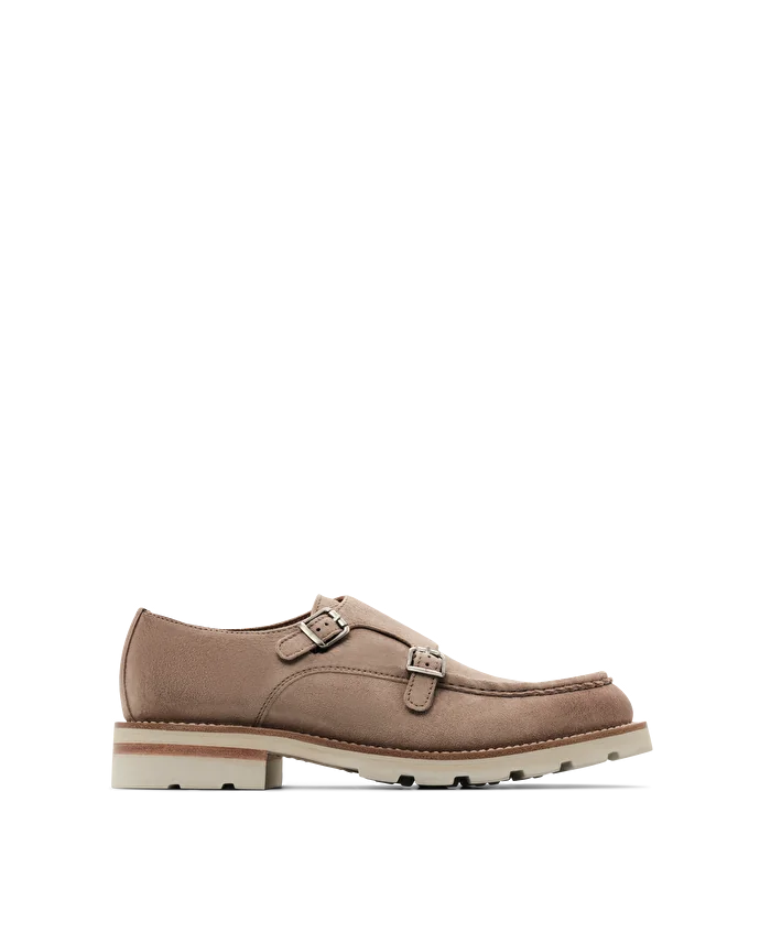 lottusse Chaussures double boucle Murphy Cuir de Cerf Taupe