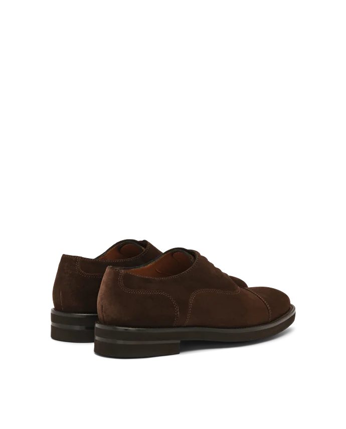 Lottusse Chaussures Oxford à Bout Droit Holborn En Cuir De Veau Mocha