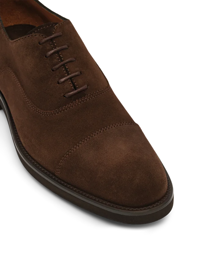 Lottusse Chaussures Oxford à Bout Droit Holborn En Cuir De Veau Mocha