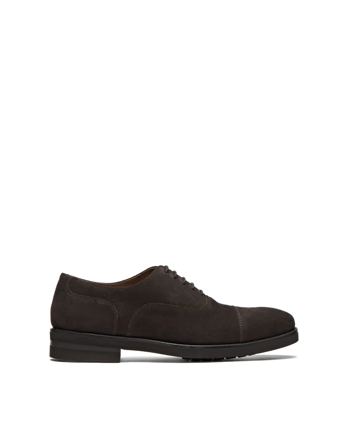 lottusse Chaussures Oxford à Bout Droit Holborn en cuir de Veau Mocha