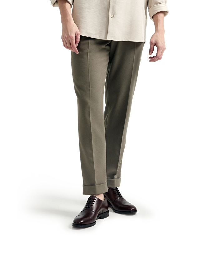 Lottusse Chaussures Oxford à Bout Droit Lenox En Cuir De Veau Brossé Mocha