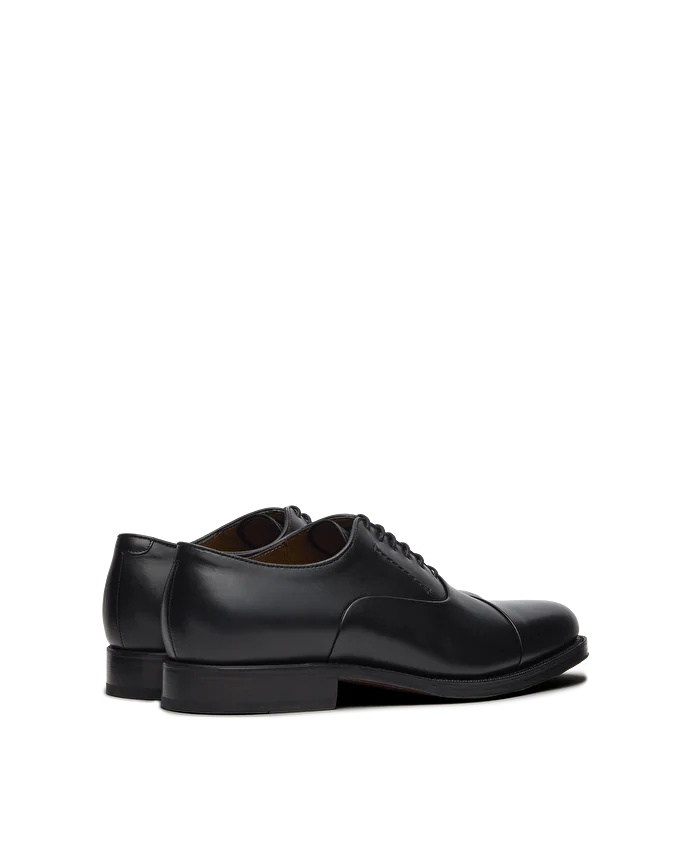 Lottusse Chaussures Oxford à Bout Droit Premium En Cuir De Veau Noir
