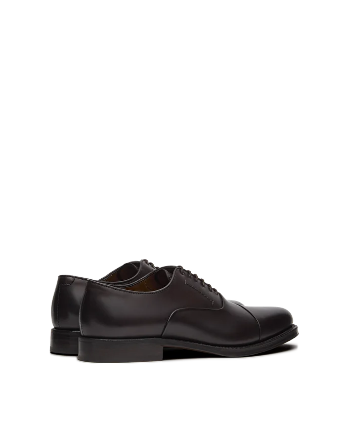 Lottusse Chaussures Oxford à Bout Droit Premium En Cuir De Veau Mocha
