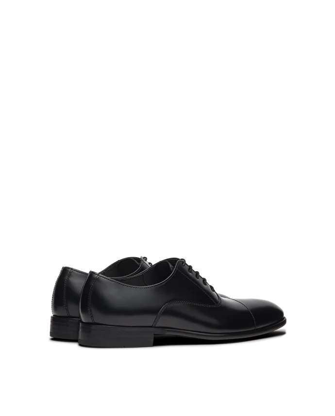 Lottusse Chaussures Oxford à Bout Droit Regent En Cuir De Veau Noir