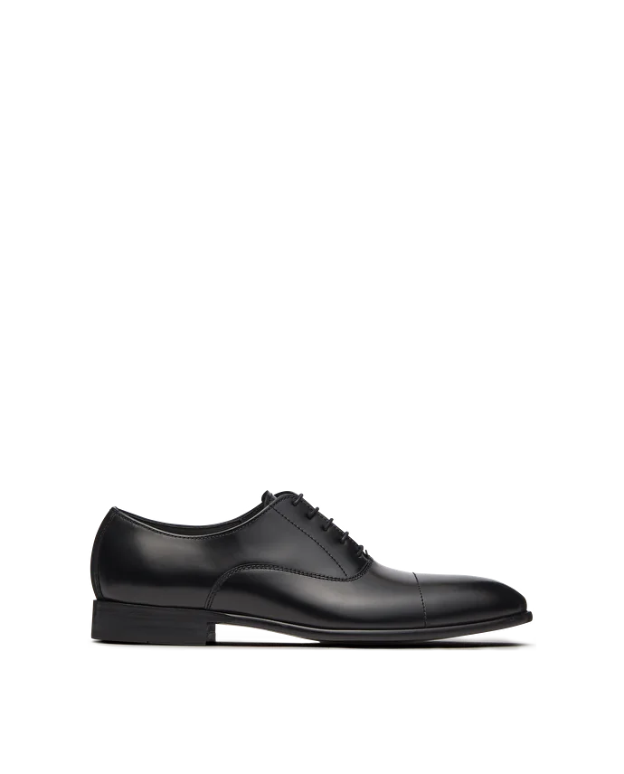lottusse Chaussures Oxford à Bout Droit Regent en cuir de Veau Noir