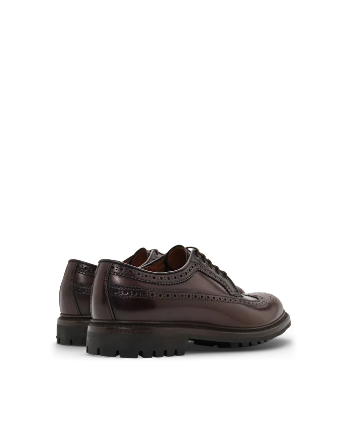 Lottusse Derby Brogue Walton En Peau De Cheval Bordeaux