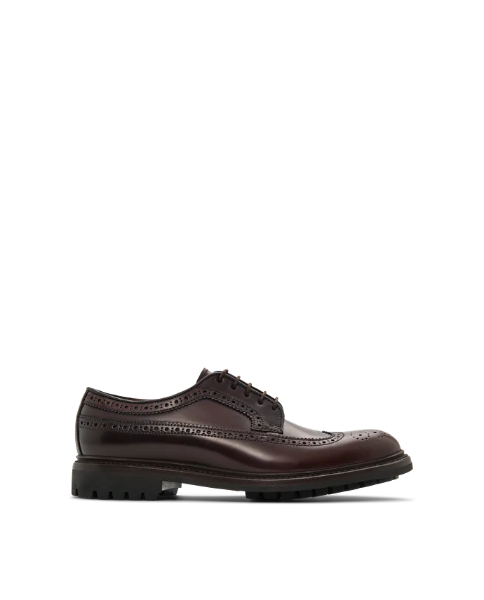 lottusse Derby Brogue Walton en peau de cheval Bordeaux
