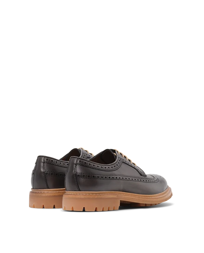 Lottusse Derby Brogue Weston Cuir De Veau Gris Plomb