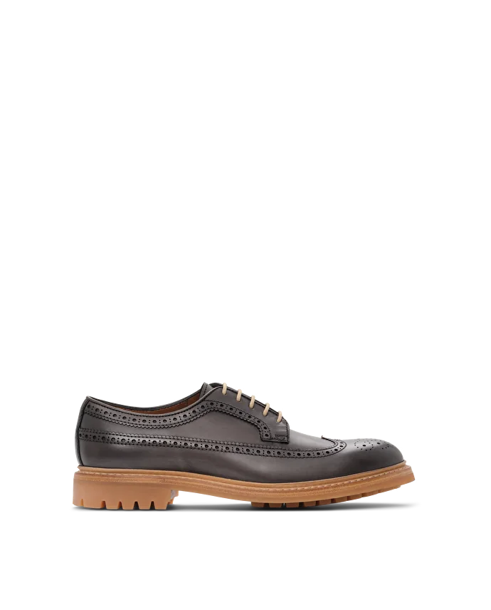 lottusse Derby Brogue Weston Cuir de Veau Gris plomb