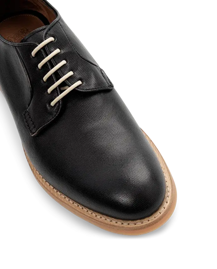 Lottusse Derby Cavour Cuir De Kangourou Bleu Marine