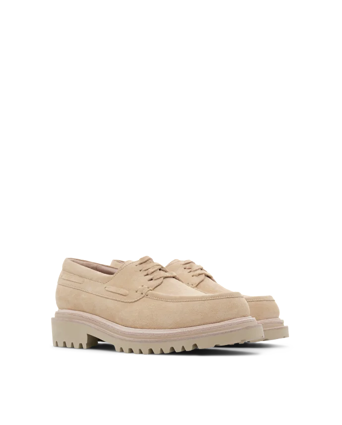 Lottusse Derby Loafers Covent Cuir De Veau Blanc Cassé