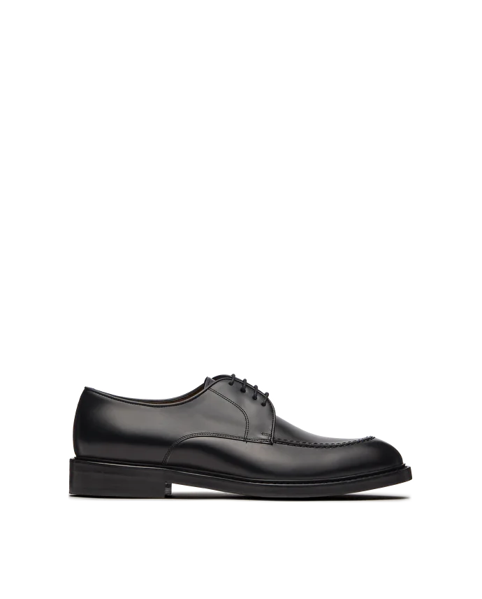 lottusse Derby Mocassins Harrys en cuir de Veau Noir
