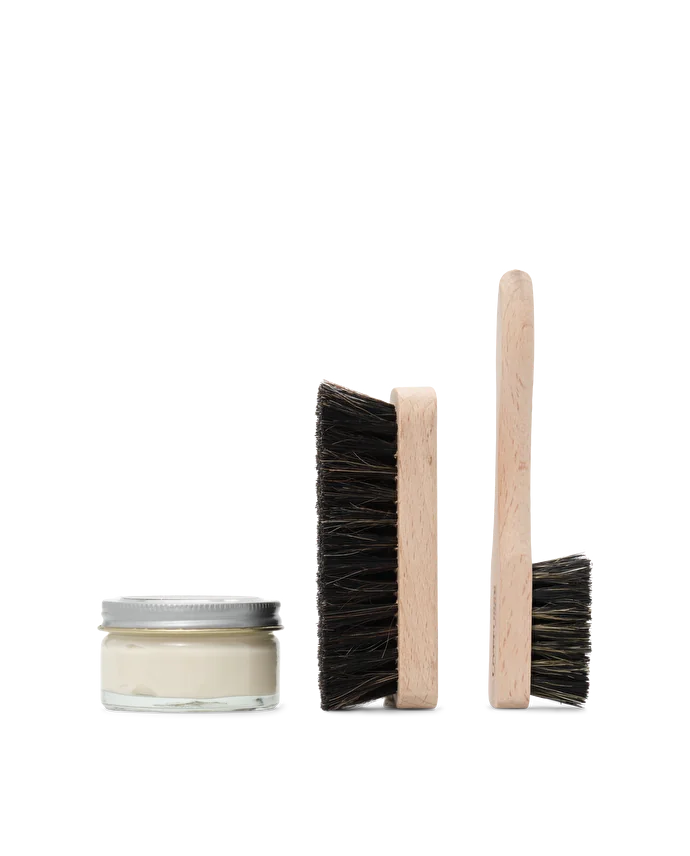 lottusse Ensemble de soins pour chaussures avec crème incolore pour Cuir