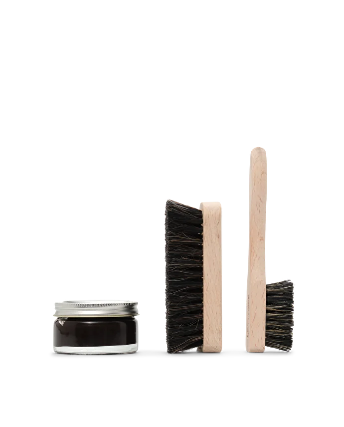lottusse Ensemble de soins pour chaussures avec crème marron pour Cuir