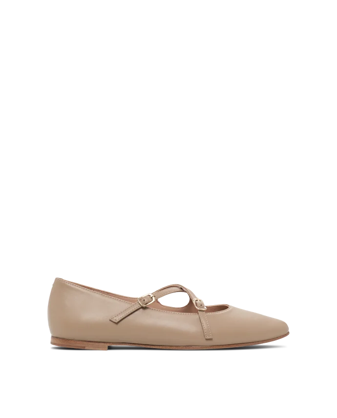 Lottusse Ballerines Bel Cuir D'Agneau Beige
