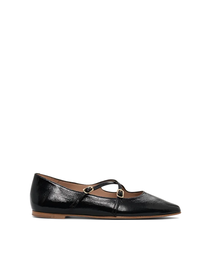 Lottusse Ballerines Bel Cuir De Veau Noir