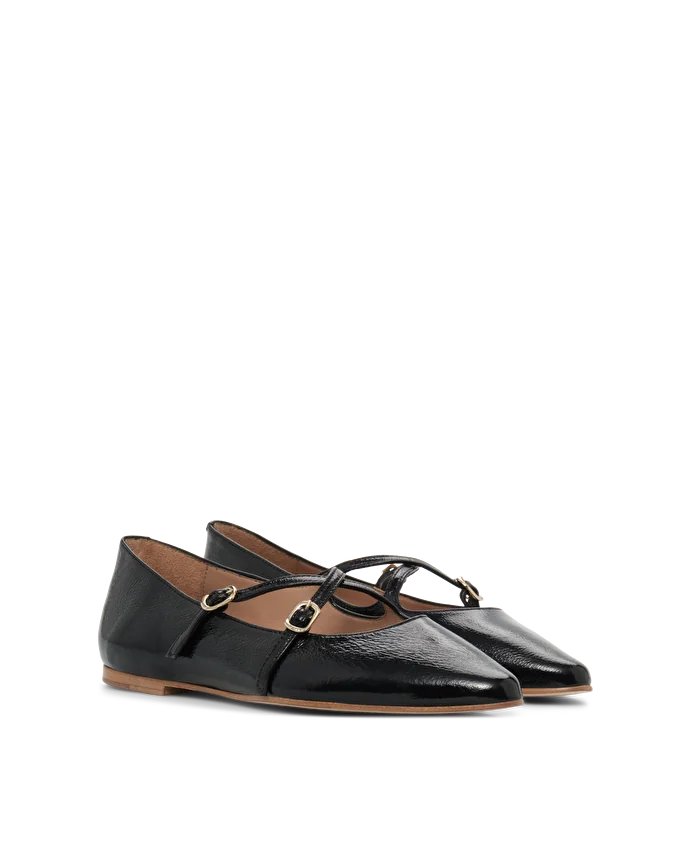 Lottusse Ballerines Bel Cuir De Veau Noir