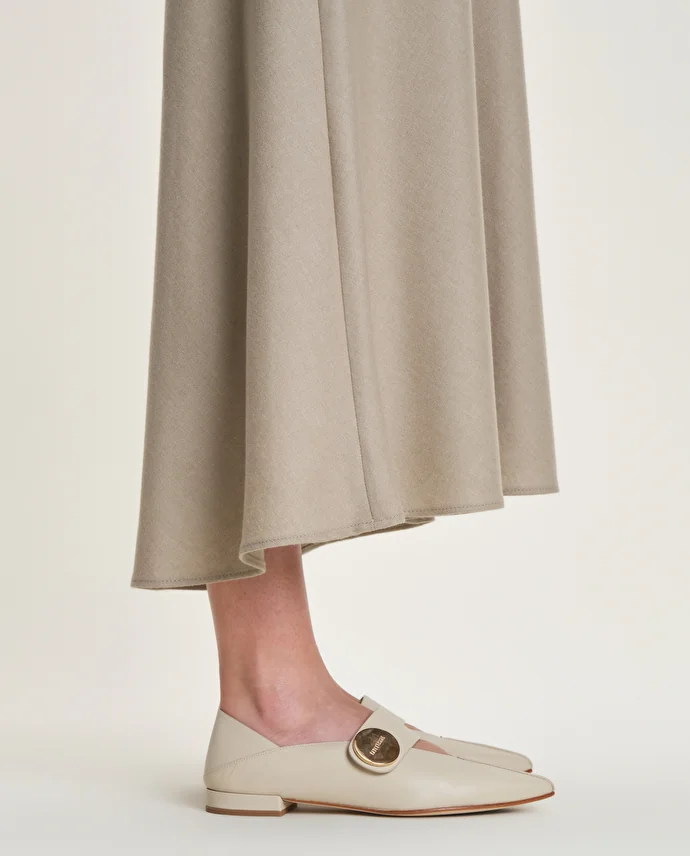 lottusse Ballerines Carla Cuir de Veau Beige