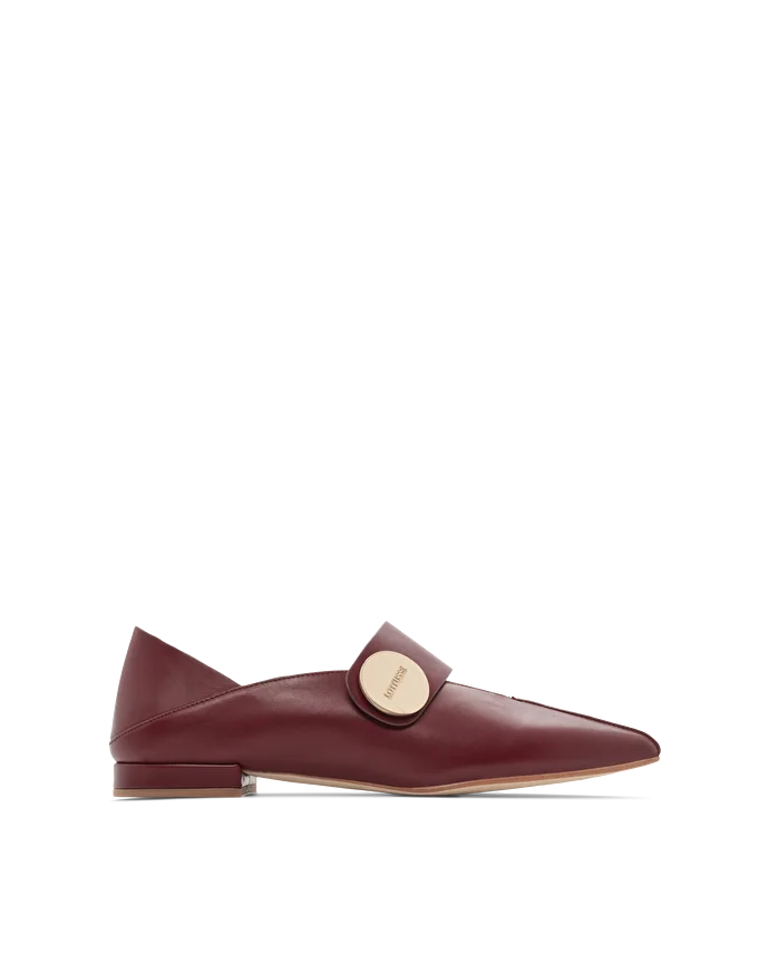 Lottusse Ballerines Carla Cuir De Veau Bourgogne