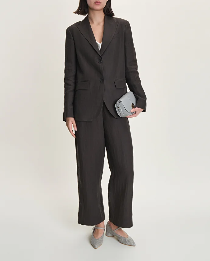 Lottusse Ballerines Carla Cuir De Veau Gris