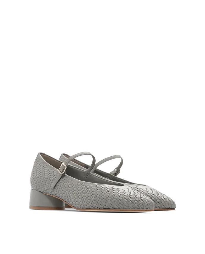 Lottusse Ballerines Carla Cuir De Veau Gris