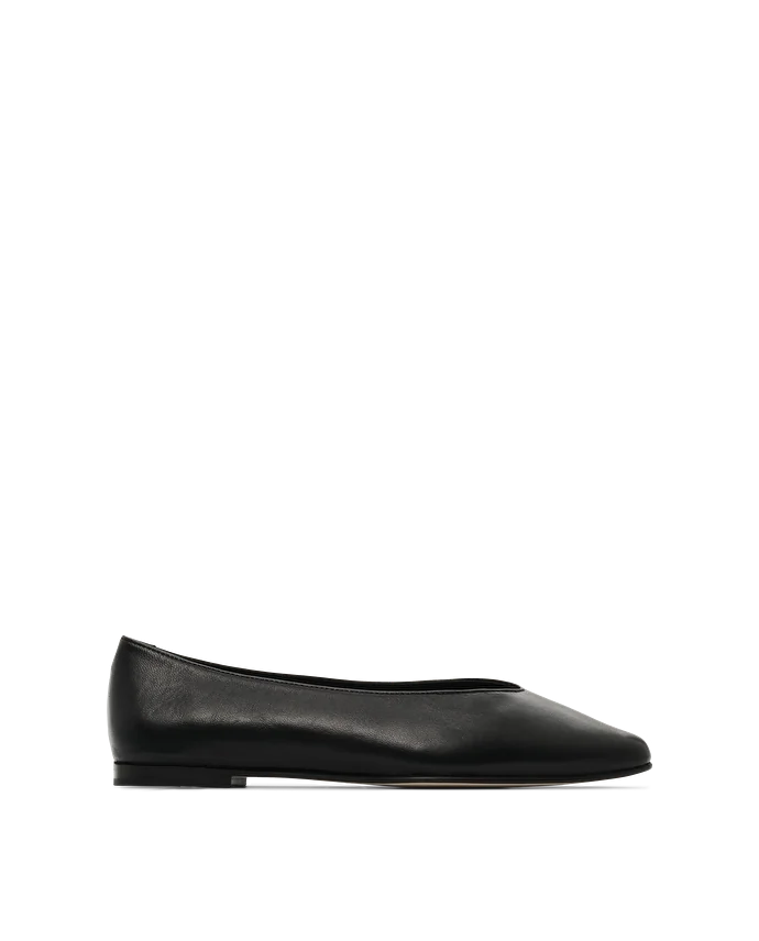 Lottusse Ballerines D'agneau Noir Doux