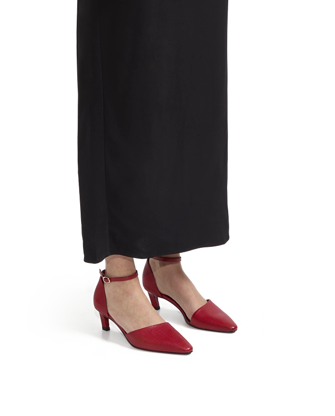 lottusse Ballerines de mollet rouge